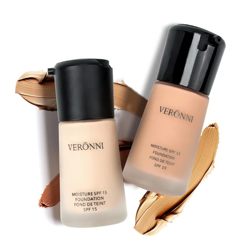VERONNI Natural Waterproof Foundation High Quality Beauty Face Makeup Cosmetics Liquid Professional Makeup Concealer 5