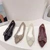 Elegant Summer Women's Sandals 2023 New Style Skirt Head Jelly Shoes Soft Bottom Hollow out Pointed Toe Flat Bottom Single Shoes