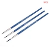 3pcs/set 0 00 000 Nylon Brush Hook Line Pen Professional Fine Tip Drawing Brushes for Acrylic Watercolor Oil Painting 3