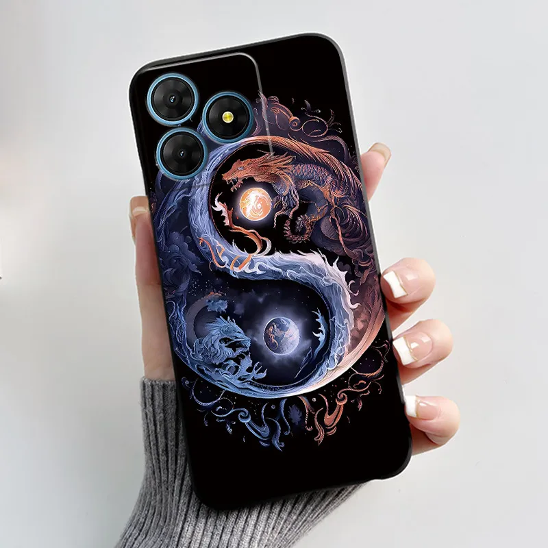 Cute Love Rabbit Black Soft Silicone Protective Back Cover