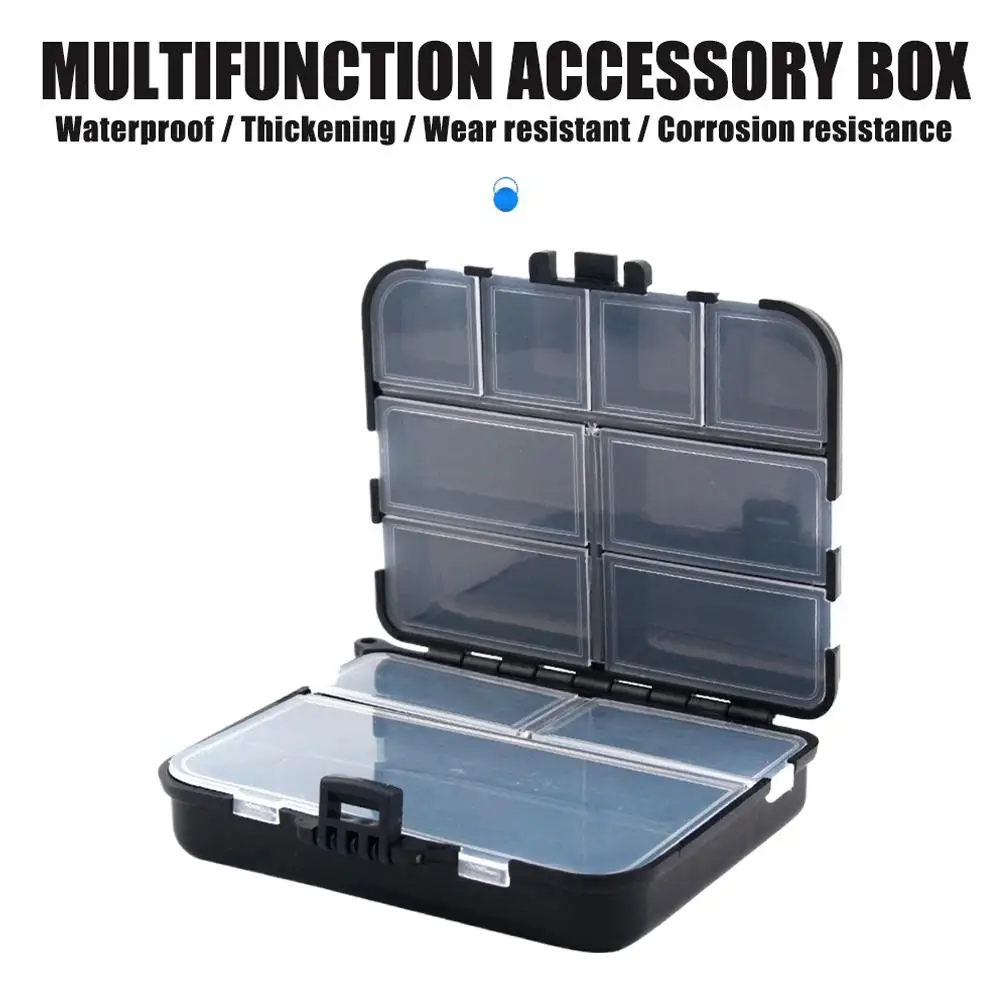 Description Picture 6 of itemPortable Composable Space Plastic Fishing Tackle Box 2 Layers 12 Individual Spacer Container Bait Hook Tool Storage Case