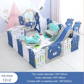 Box per bambini corrale Parco giochi per bambini Box per bambini recinzione per attività per bambini Recinzione per giochi per bambini Guardrail per letto Piscina di palline Scivolo giocattolo 1