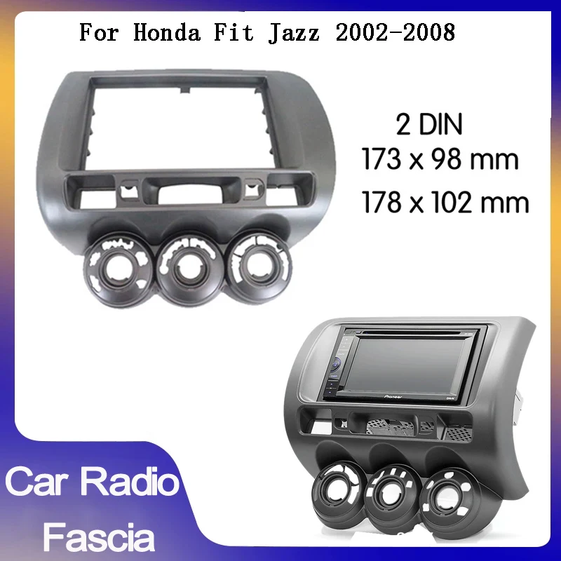 

Автомобильный радиоприемник Fascia ДЛЯ HONDA Fit Jazz 2002-2008, ручная стереосистема переменного тока, аудио рамка, GPS, CD-плеер, панель, рамка, установка ободка