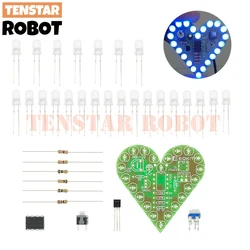 Voice - Activated Heart & Star LED DIY Soldering Kit (Heart Shape LED)