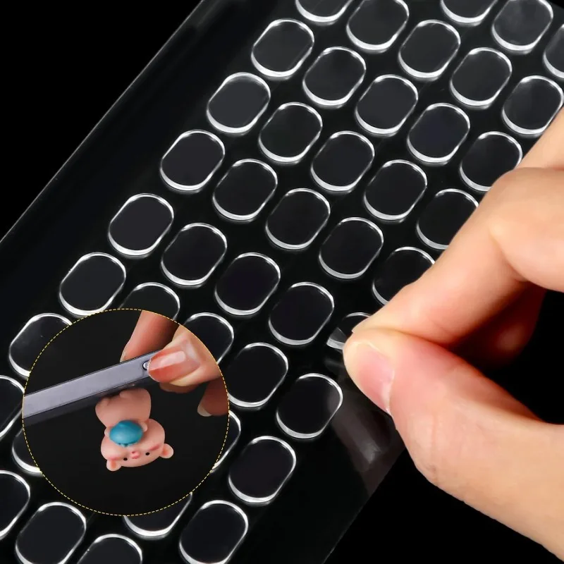 Removable Double Sided Gel Glue Pads Clear Sticky Glue for Plastic Surface Action Figures Poster Wall Hanging Dots double sided glue pads
