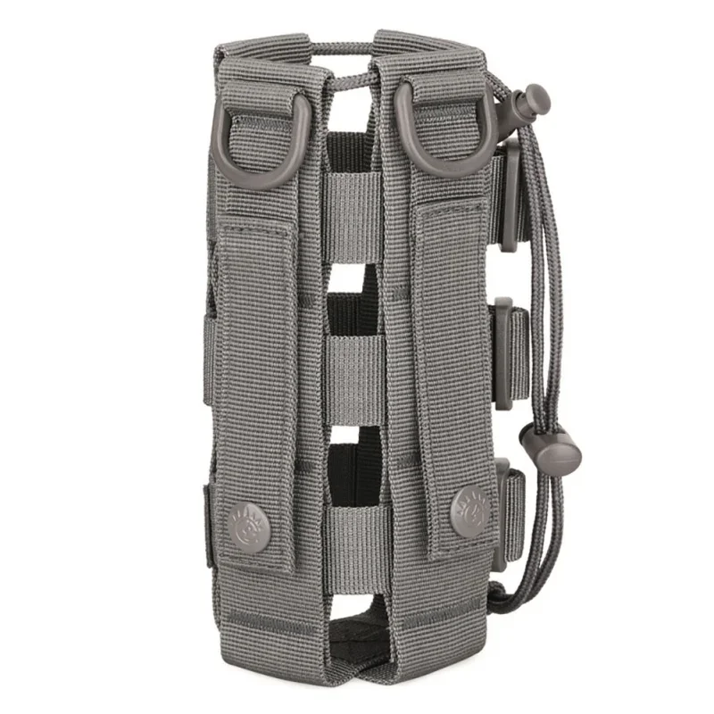 Molle Bag Upgraded Tactical Water Bottle Pouch Bag Outdoor Travel Hiking Drawstring Water Bottle Holder Kettle Carrier