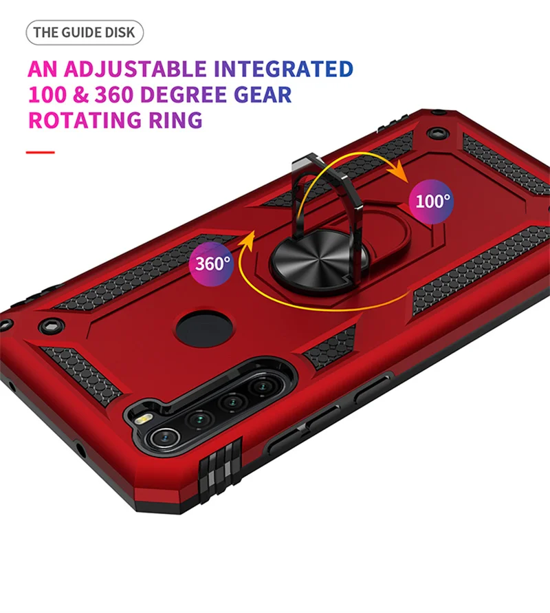 For Xiaomi Redmi Note 8T 7 8 Pro Case Luxury Armor Shockproof Phone Case For Redmi 7 8 7A 8A Car Magnetic Ring Holder Back Cover S2b2085203d2745159e410d5434672730Q