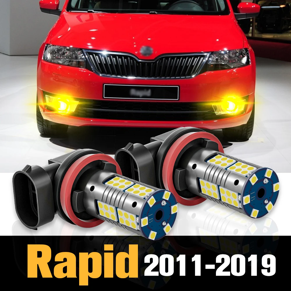 

2pcs Canbus LED Fog Light Lamp Accessories For Skoda Rapid 2011-2019 2012 2013 2014 2015 2016 2017 2018