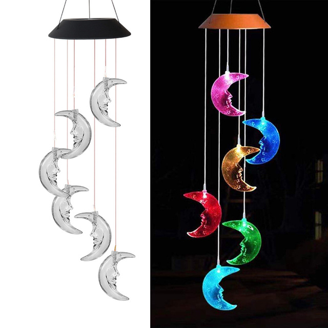 Solar Wind Chime Butterfly Light Color Changing Waterproof Outdoor Windchime Hanging Lamp for Garden Home Room Decoration