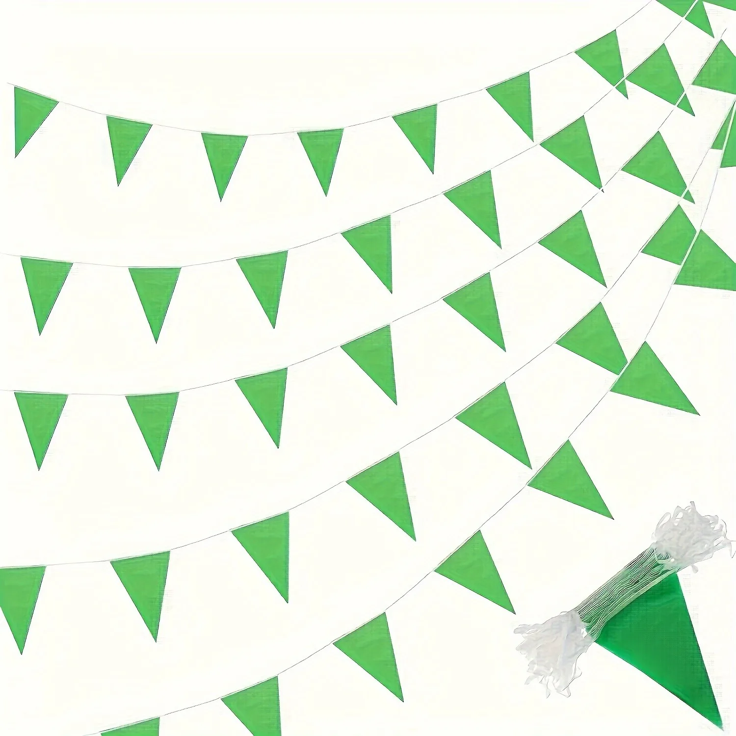 Vibrant Fluorescent Green Pennant Banner