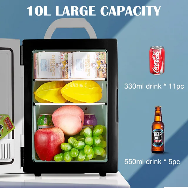 Small 10L mini car refrigerator - the perfect cooling solution for students and travelers
