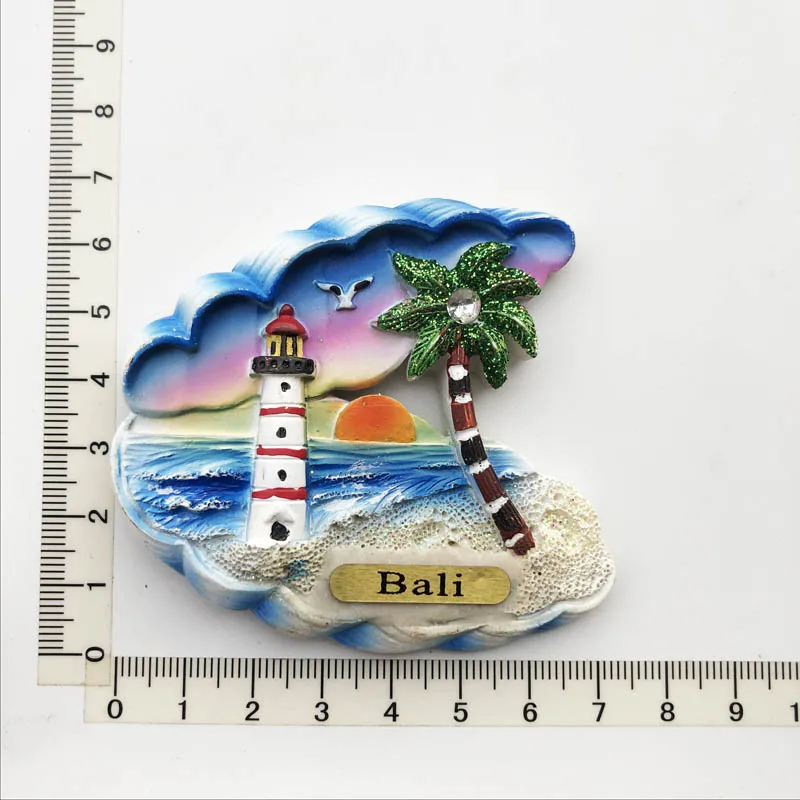 발리 냉장고 자석, 여행용 3D 기념 냉장고 