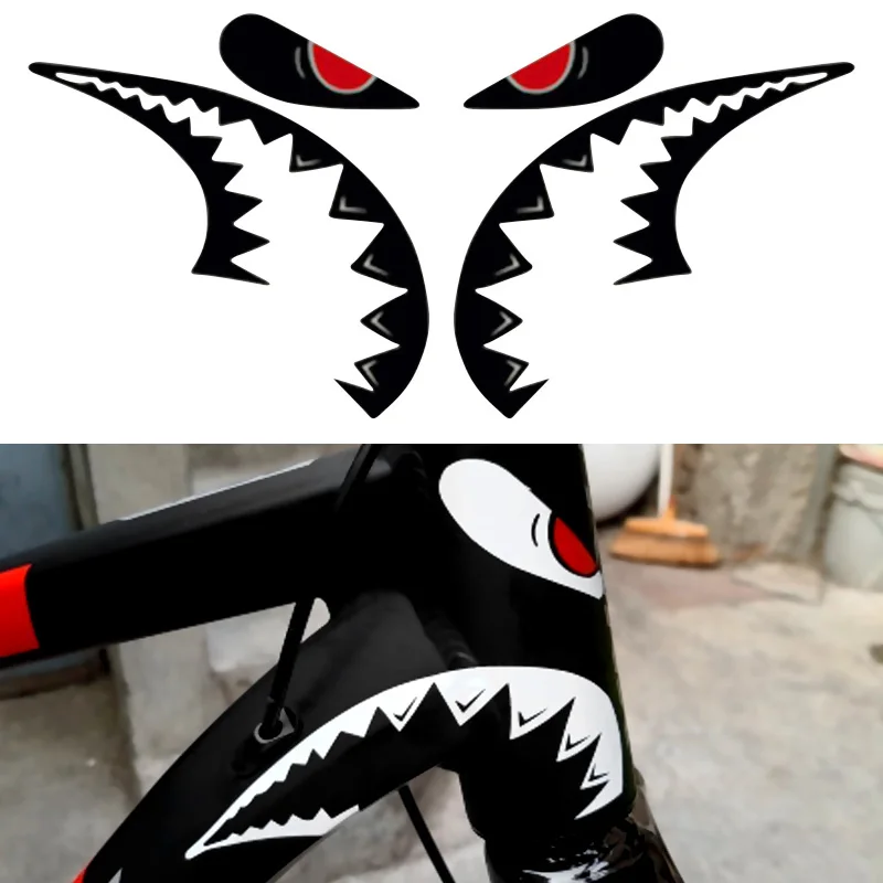 Bicycle Frame Sticker Sticker Mtb Shark Head Tube Sticker Shark