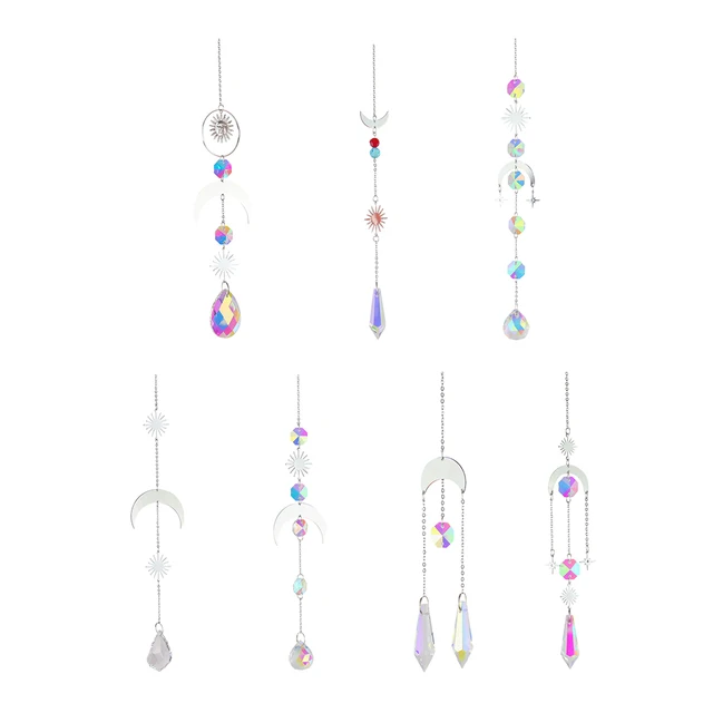 Crystal Windchimes Kerti Nappali Színes Prizma Dekorációk Gyémánt Hangjelző Díszek Kertészeti - Image 4
