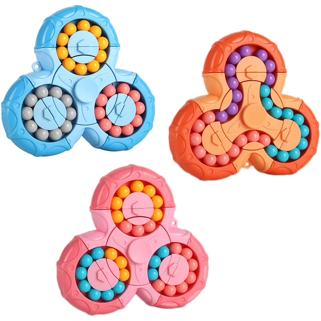 Rotating Magical Bean Cube Fingertip Toy Children Puzzles Creative Education Game Fidget Spinners Stress Relief kids Toys 6