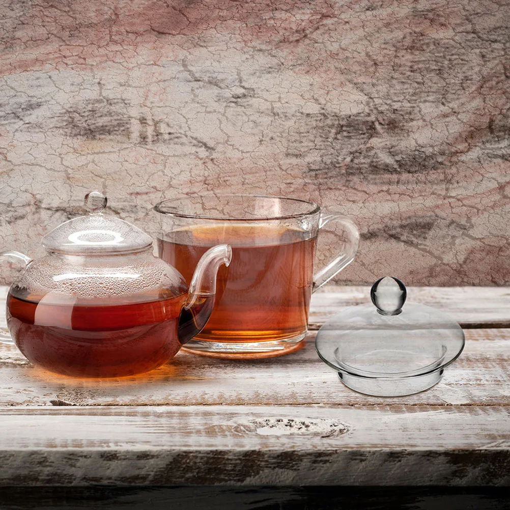 Teapot Lid Strainer Kettle Glass Cover Filter for Household Travel Replacement Decorative
