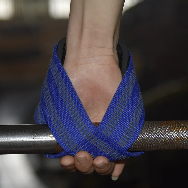 1Pair Figure 8 Weight Lifting Straps DeadLift Strap for Powerlifting Weightlifting Lifting Gym Wrist Wraps Fitness Bodybuilding 3
