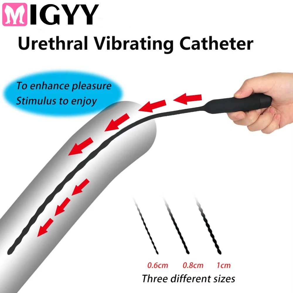 10-Frequenz-Harnröhrenvibrator, Katheter, Penis-Plug, Sexspielzeug für Männer, vibrierender Harnröhren-Plug, Penis-Einfügung, Harnröhren-Sound-Dilatator 1