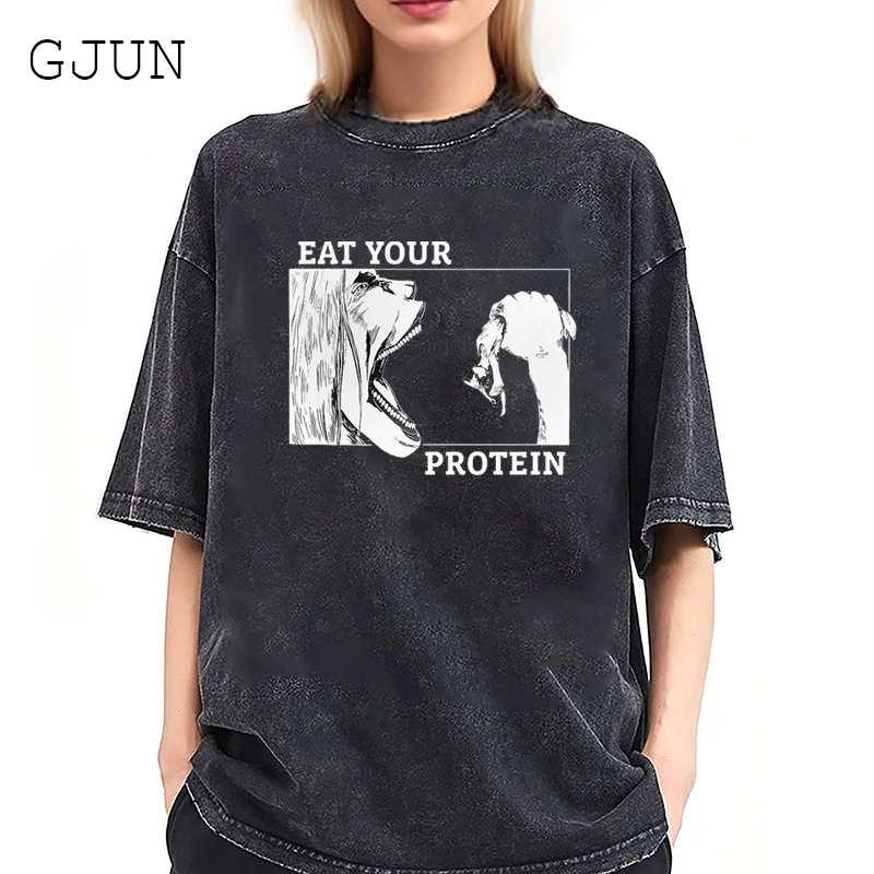 

Футболка Мужская/женская оверсайз с принтом «Eat Your Protein»