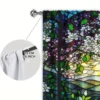 2pcs tained Glass Tree Window Printed Curtain for Home Decor - Rod Pocket Window Treatment for Bedroom, Office, Kitchen 6