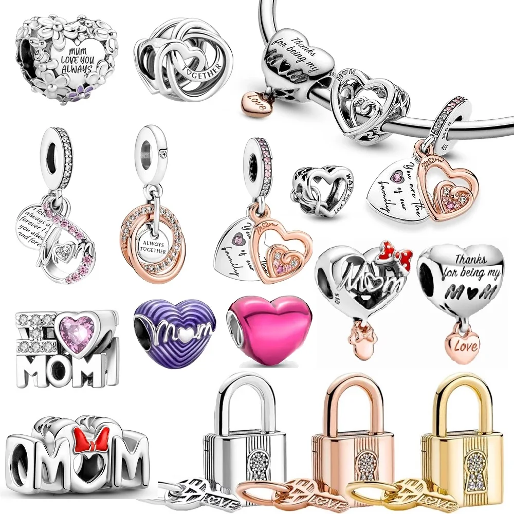 Подарок на день матери навесной замок и ключ из стерлингового серебра 925 пробы