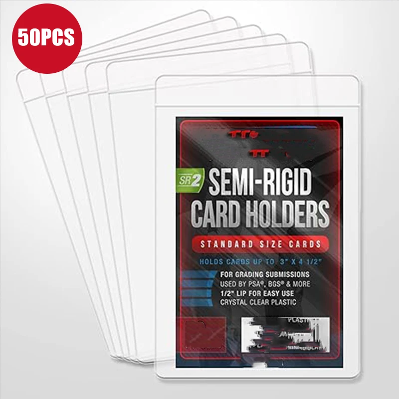 Durable Semi Rigid Trading Card Sleeves - Plastic Card Protector Case
