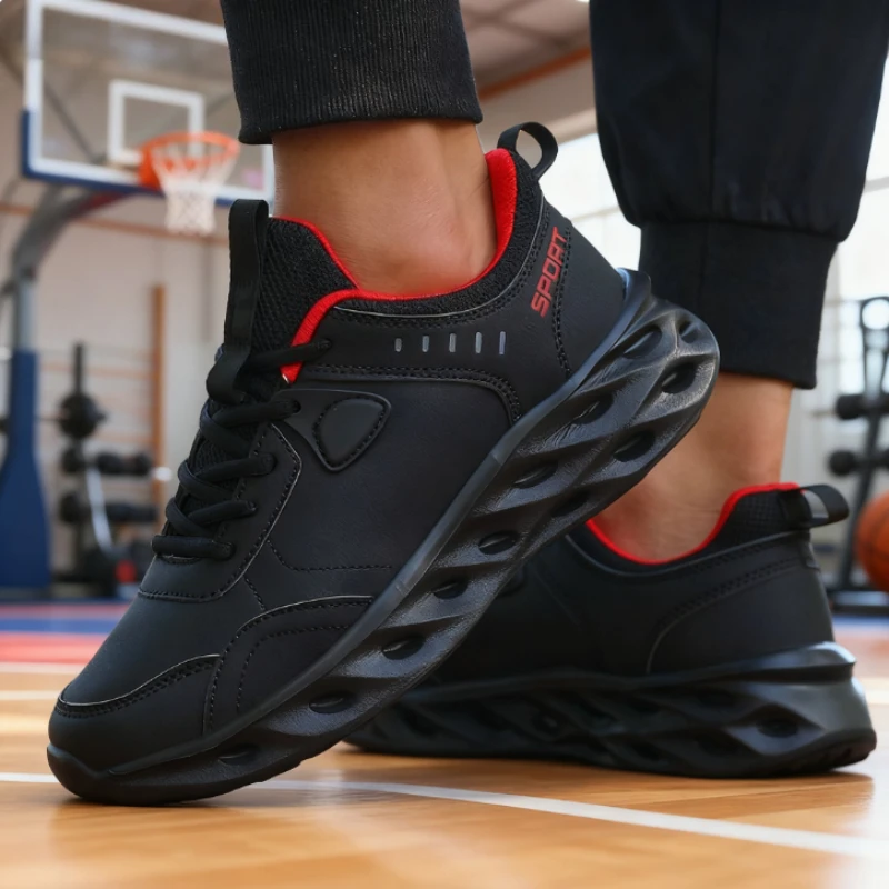 Men's Sport Shoes Breathable Lightweight Running Shoe Fashion Casual Sneakers Shock-Absorbing Gym Athletic Shoe for Men Hot Sale