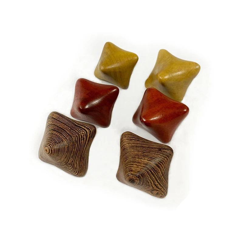 1PCS Wood Vietnamese Fragrant Hexagonal Acupuncture Ball Hand Massager Tool