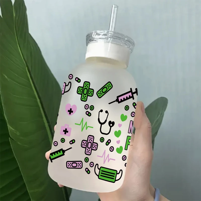 UV DTF Transfer Medical Treatment Theme For The 16oz Libbey Glasses Wraps Cup DIY Waterproof Easy To Use Decals D29413