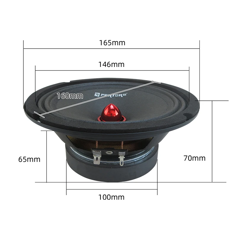 6.5 inch Car Stereo Mid Range Woofer Integrated Vehicle Speaker 650W 4 ohm Mid-bass Suitable for Car Audio Modification car audio speaker