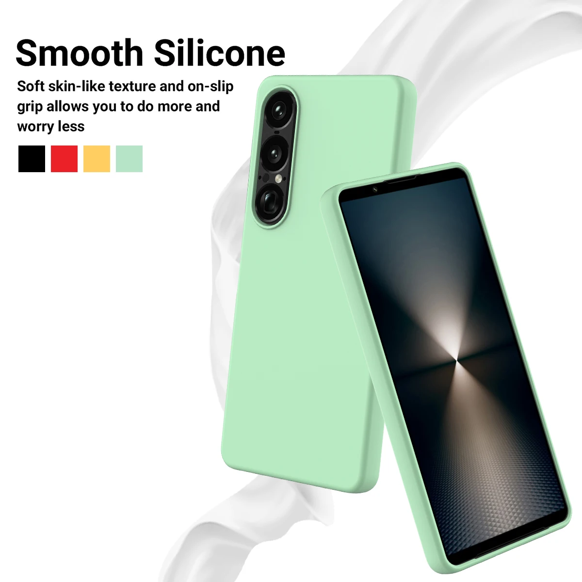 Shockproof Soft Liquid Silicone Slim Phone Case with Lanyard and Retail Package