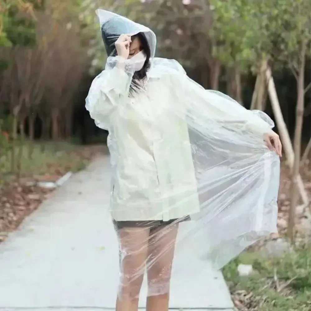 Raincoat Poncho Portable Disposable Raincoat Travel Waterproof Disposable Rain Coat Thickened Card Packaging Raincoat Travel Accessories