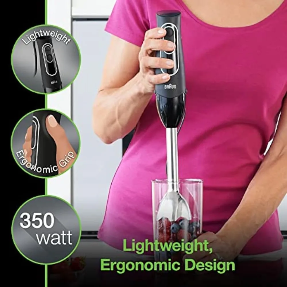 Braun MultiQuick 5 Immersion Hand Blender Patented Technology - Powerful  350 Watt - Dual Speed - Includes Beaker, Whisk - AliExpress