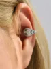 YCP New Original Design Fashion Trend Shining Micro-inlaid Zircon Green Eye Exotic Spirit Snake Ear Bone Clip Earrings 4