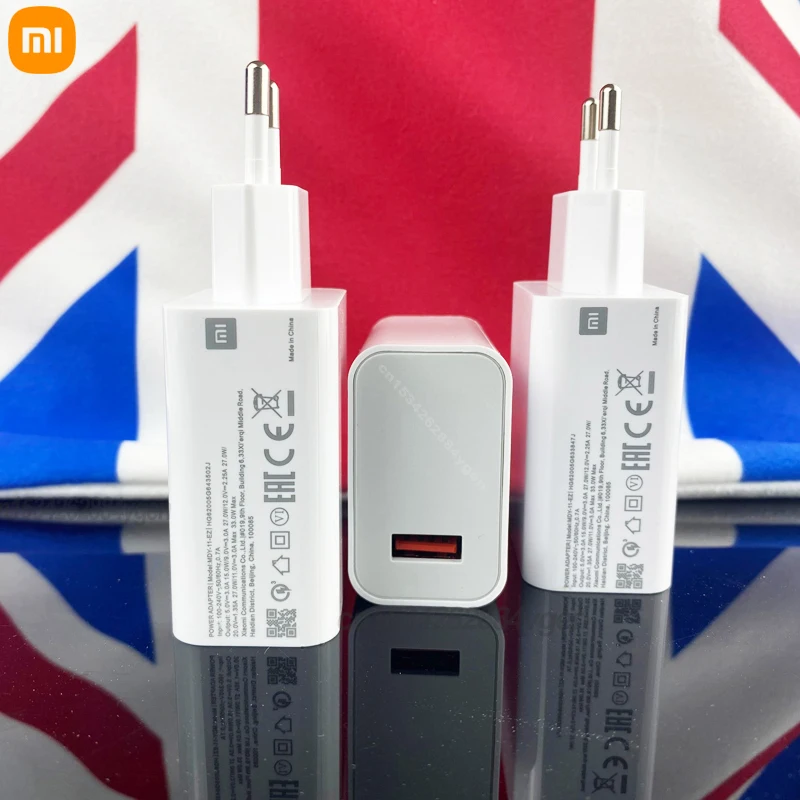 Original Xiaomi 33W Fast Charger EU Turbo Charge 6A Type C Data Cable Redmi Note 9 POCO X3 Nfc Mi 10 9 9t Pro Note 10 K20 K30