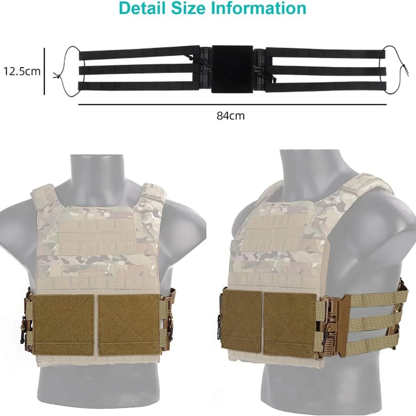 High Quality Tactical Vest Cummerbund Quick Release Buckle Set Vest Plate Carrier For Airsoft JPC CPC 6094 420 Vest Accessories