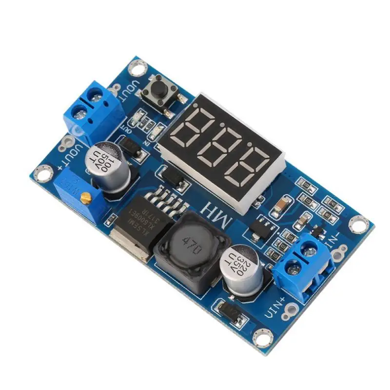 조정 가능한 DC 스텝 다운 컨버터, LED 디스플레이, Lm2596 DC 전압 조정기, 부스트 스텝 업 모듈, 벅 어댑터, 전원 공급 모듈