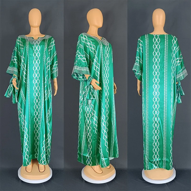 2023 plus size afrikanisches bubu kleid mit headtie für frauen elegante dame hochzeits abend party kleider eid muslim