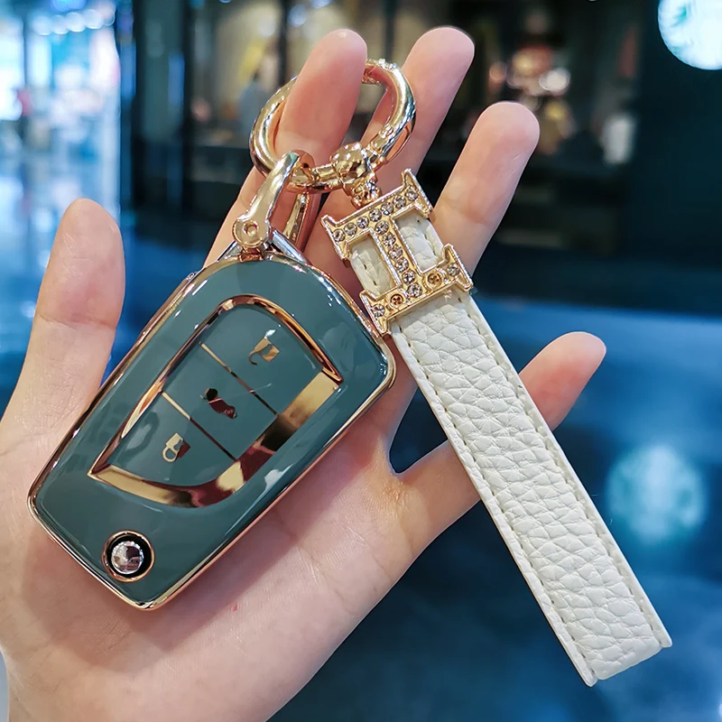 Cover Chiave/telecomando per RAV4 Corolla Toyota Hilux Yaris Avensis Aygo Verso Scion TC Auris Holder accessori - S2b21b7f0a7e9470392fb8fca27188933O