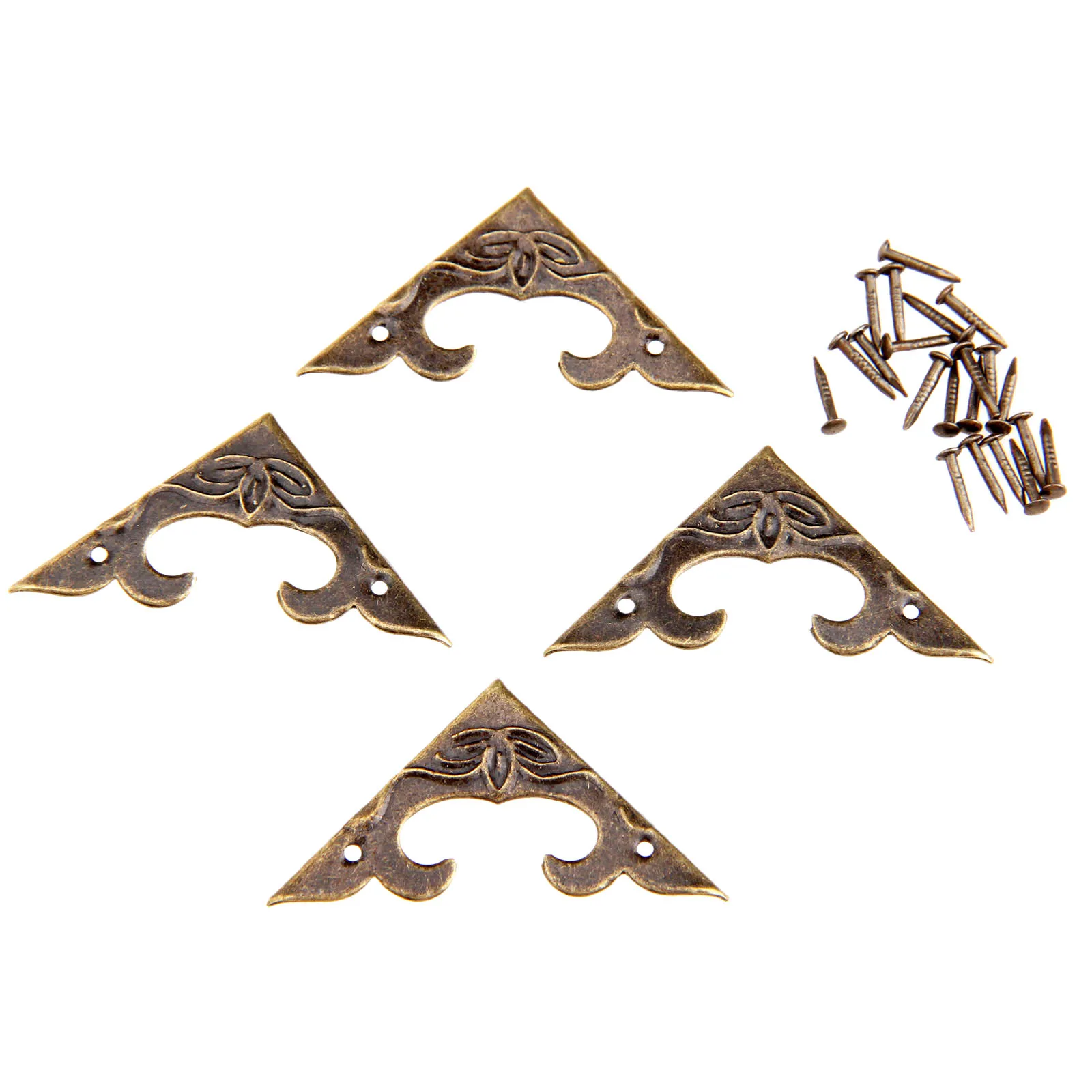 

4Pcs Corner Decorative Protectors Wooden Box Scrapbooking Albums Corner Bracket Protectors Crafts Furniture Hardware 30*30mm