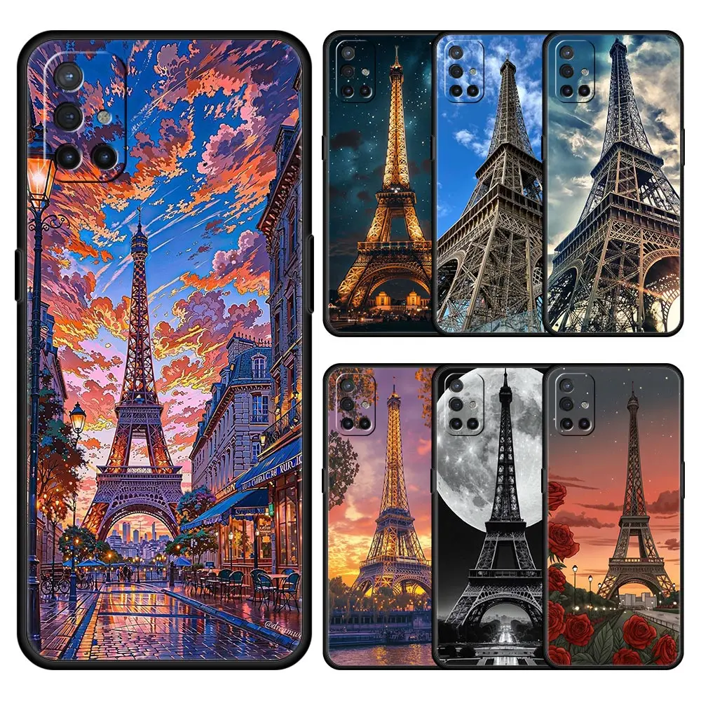 Red Umbrella Eiffel Tower Design Phone Case Cover