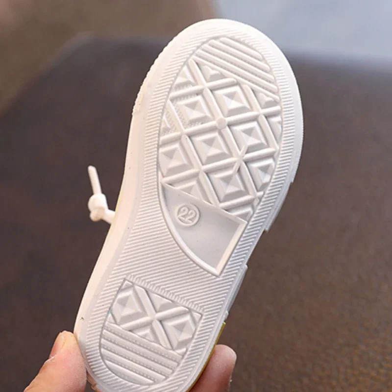 Children's Canvas Shoes Spring Autumn Sneakers Boys Casual Sports Running Shoe Girls Breathable Soft-soled Toddler Flat Sneakers