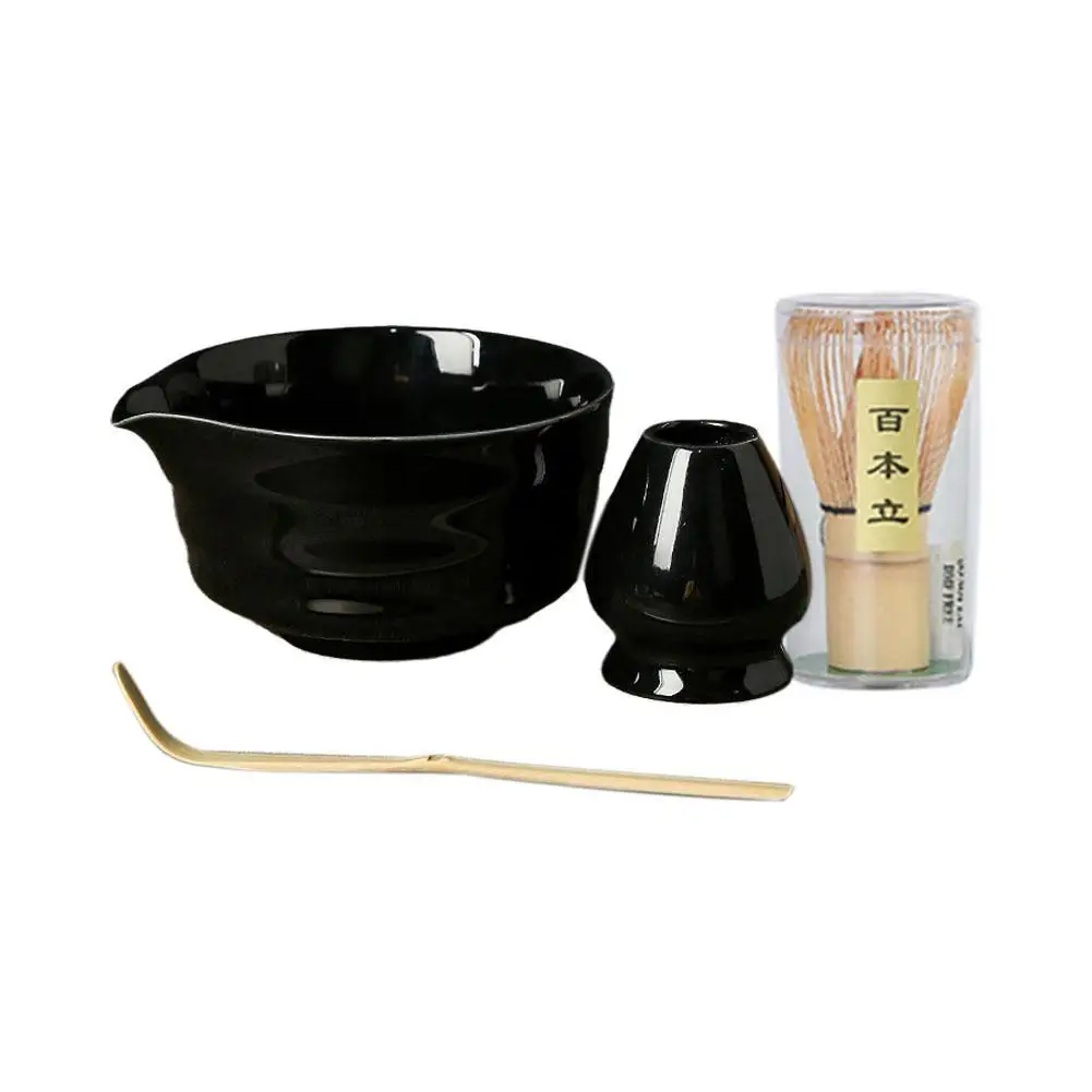 NEW High-end 4pcs/set Japanese Ceramic Matcha Gift Set Whisk And Sumptuous Grinder Box Brush Tea With Tea Tools Bowl Hold M M8W2