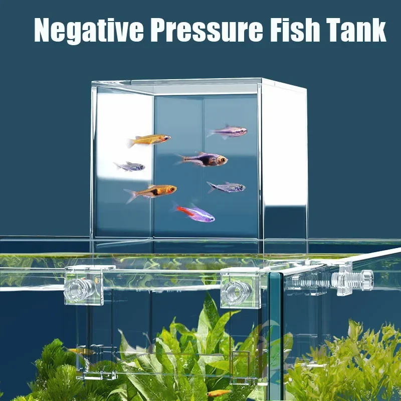 Creative Aquarium Negative Pressure Fish Tank Ecological Aquarium Landscape Decoration Small Fish Tank Bowl Isolation fish aquarium aquarium decoration