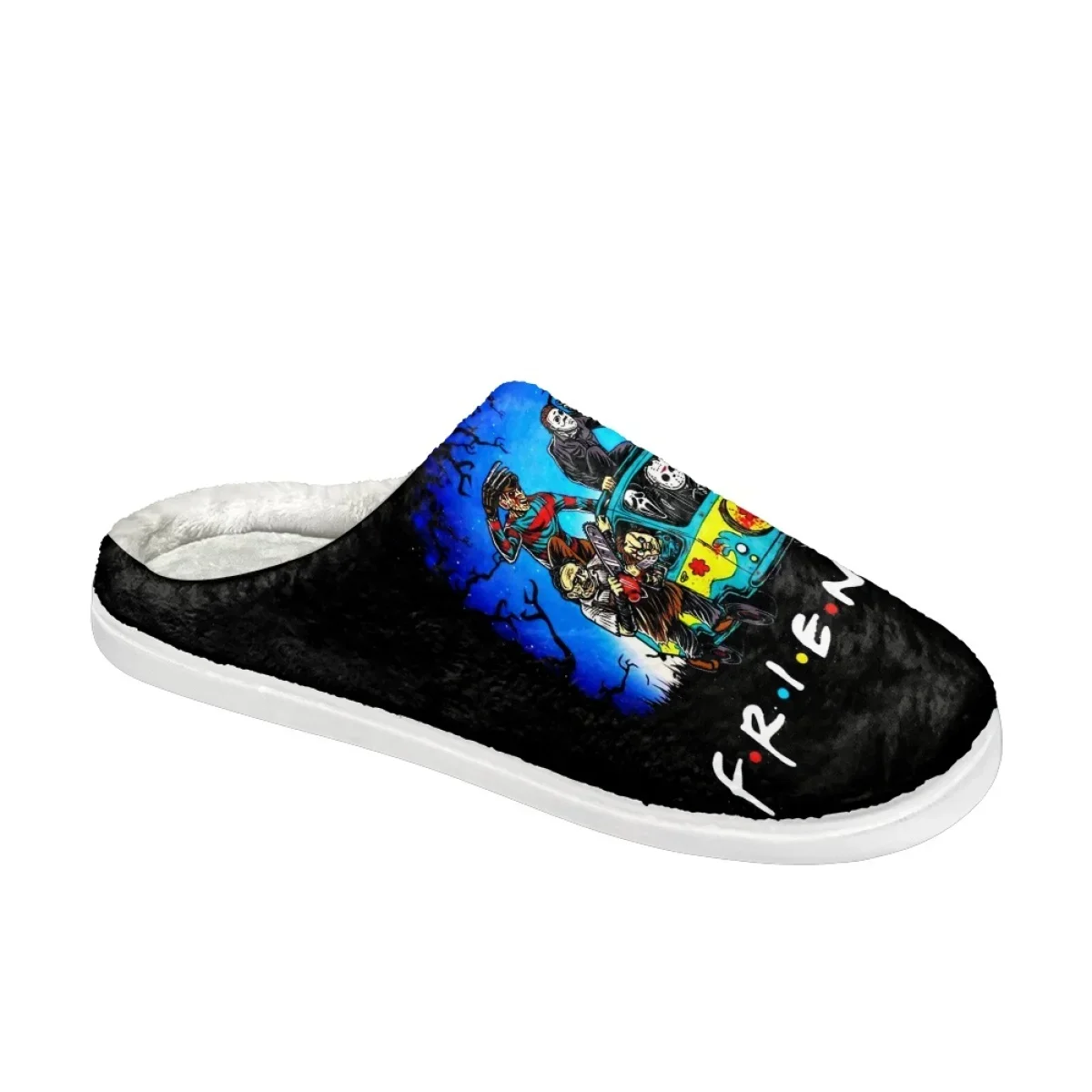 Casual Indoor Slippers Friends Design Autumu Winter Home Footwear Slippers Dropshipping Cozy Warm Flats Cotton Shoes for Lady