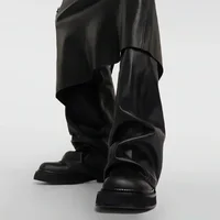 New Large Walled Flat Bottomed Round Toe Sleeve Knee High Pleated Women's Boots Retro Knight Boots Shoes for Women - Image 6