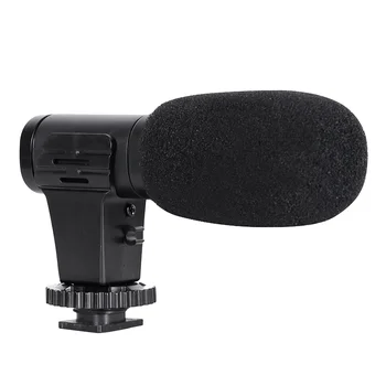 Microfono Video On-Camera Mini Condenser Record intervista microfono Vlog per telefono fotocamera DSLR microfono da 3.5mm