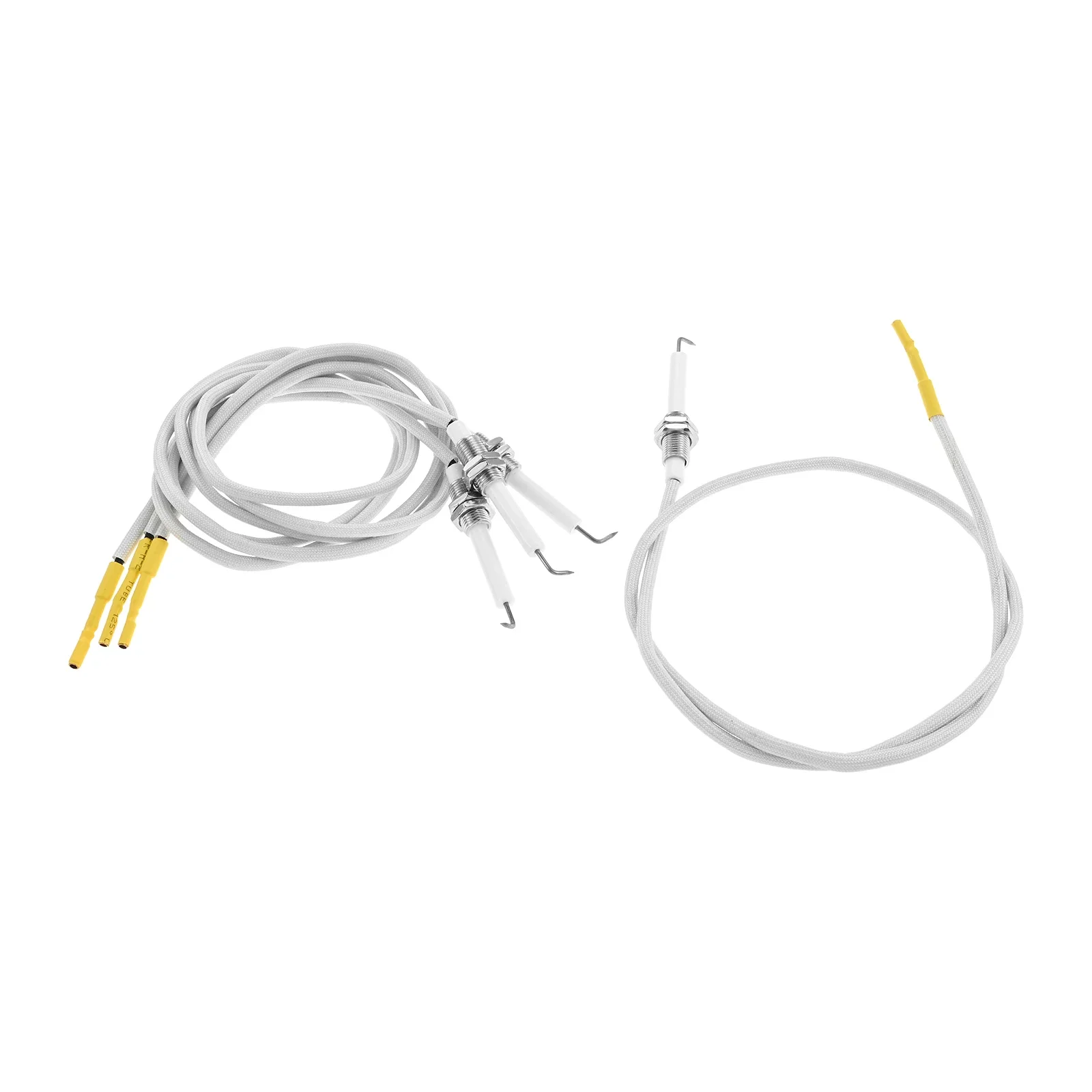 M10*1 Thread Igniter 27 Inch Ignitor Wire Ceramic Spark Plug Ignition Electrode For Fire Pit Burner Gas Grill Burner BBQ 4pcs