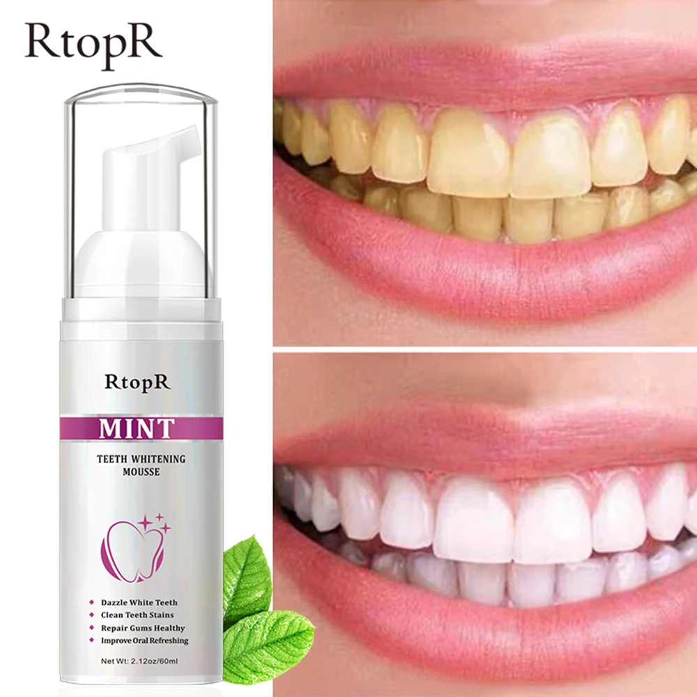 

Teeth Cleansing Whitening Mousse Whitening Teeth Remove Tooth Stains Clean Mouth Fresh Breath Mint Foam Portable Toothpaste