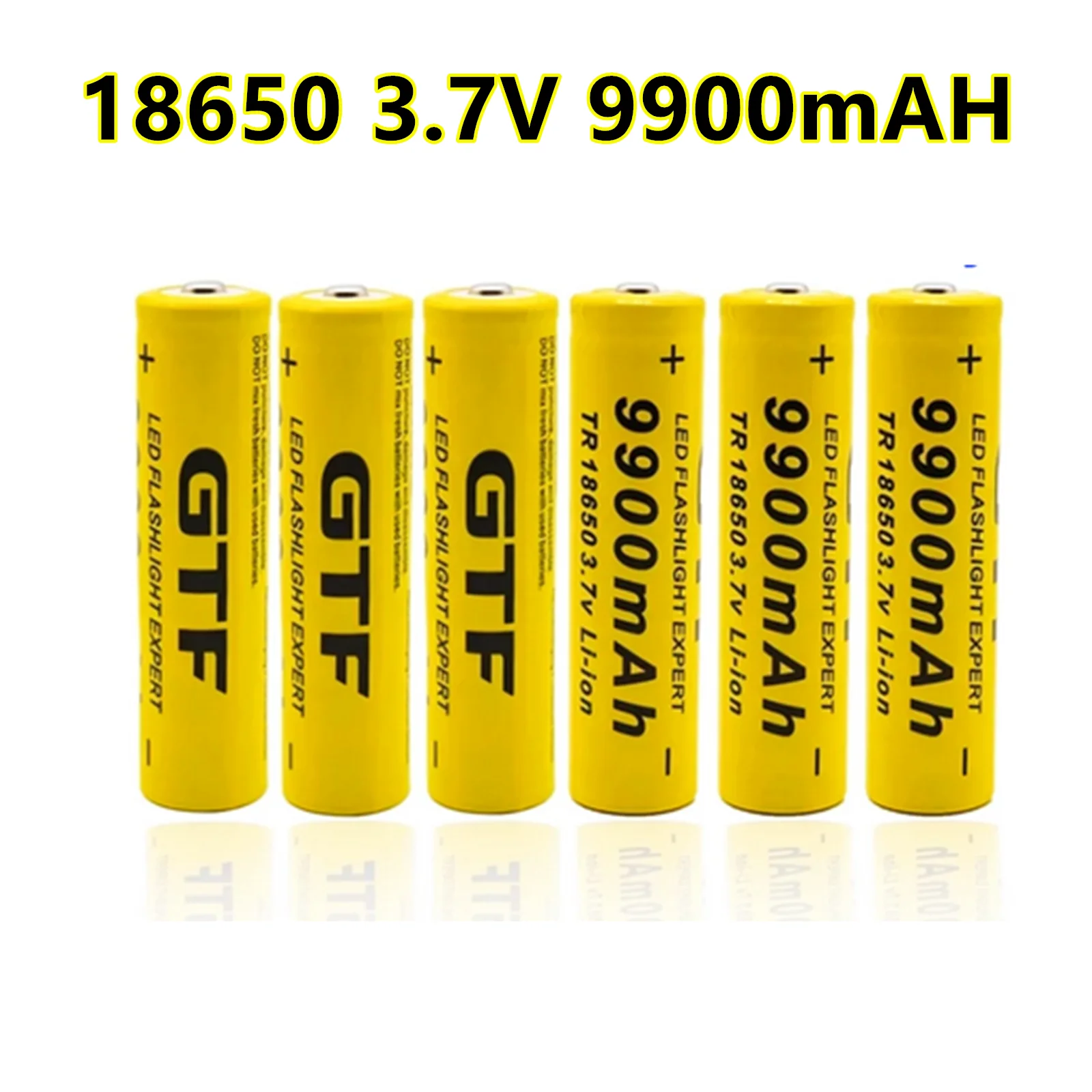 120PCS 3.7V 9900mah 18650 battery GTF Liion Battery 9900mAh 3.7V
